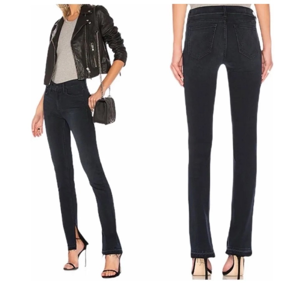 MOTHER Denim - Rascal Slit Undone Hem Jeans In Storm Cloud colorway -size 25